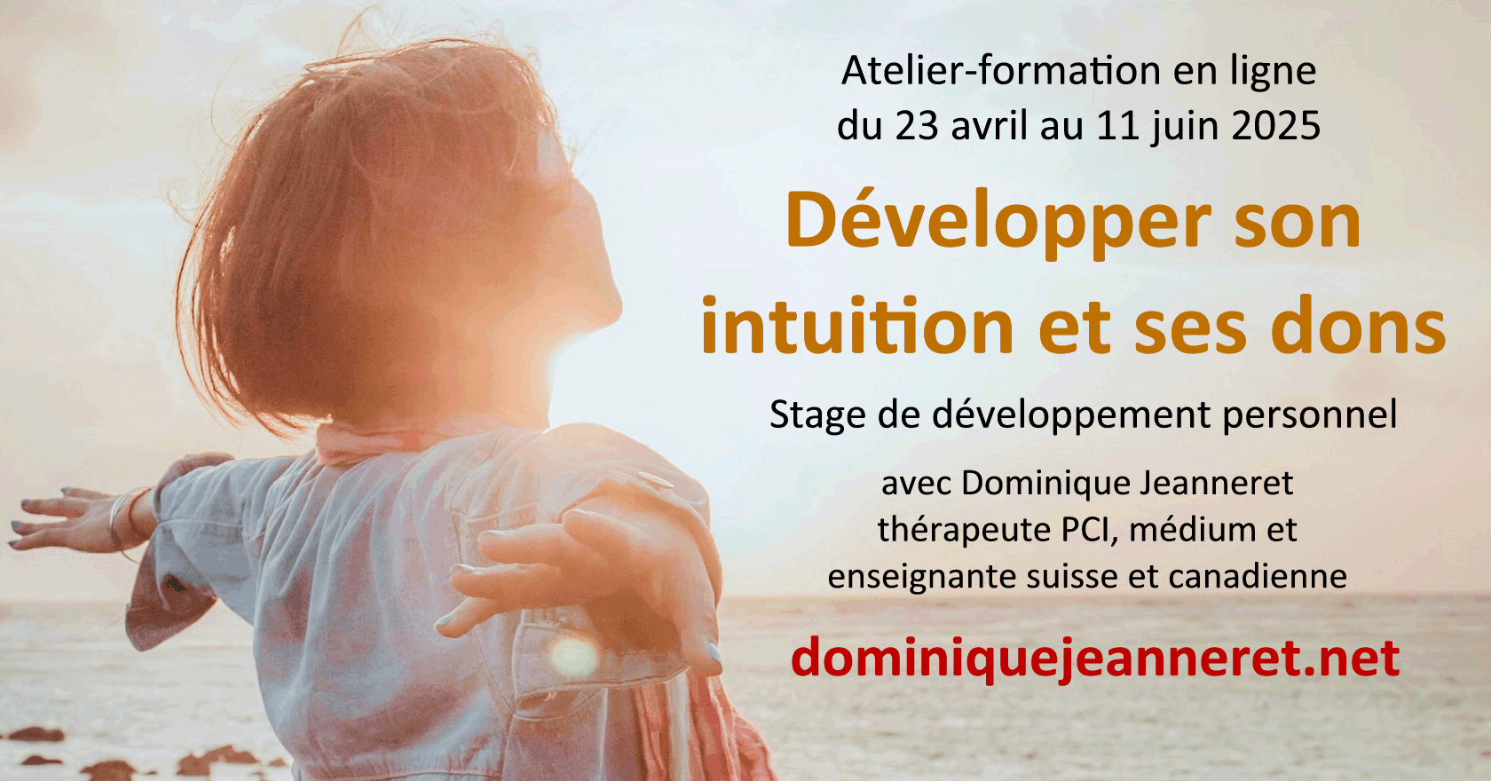 Développer son intuition et ses dons - Atelier-formation en ligne du 23 avril au 11 juin 2025 avec Dominique Jeanneret