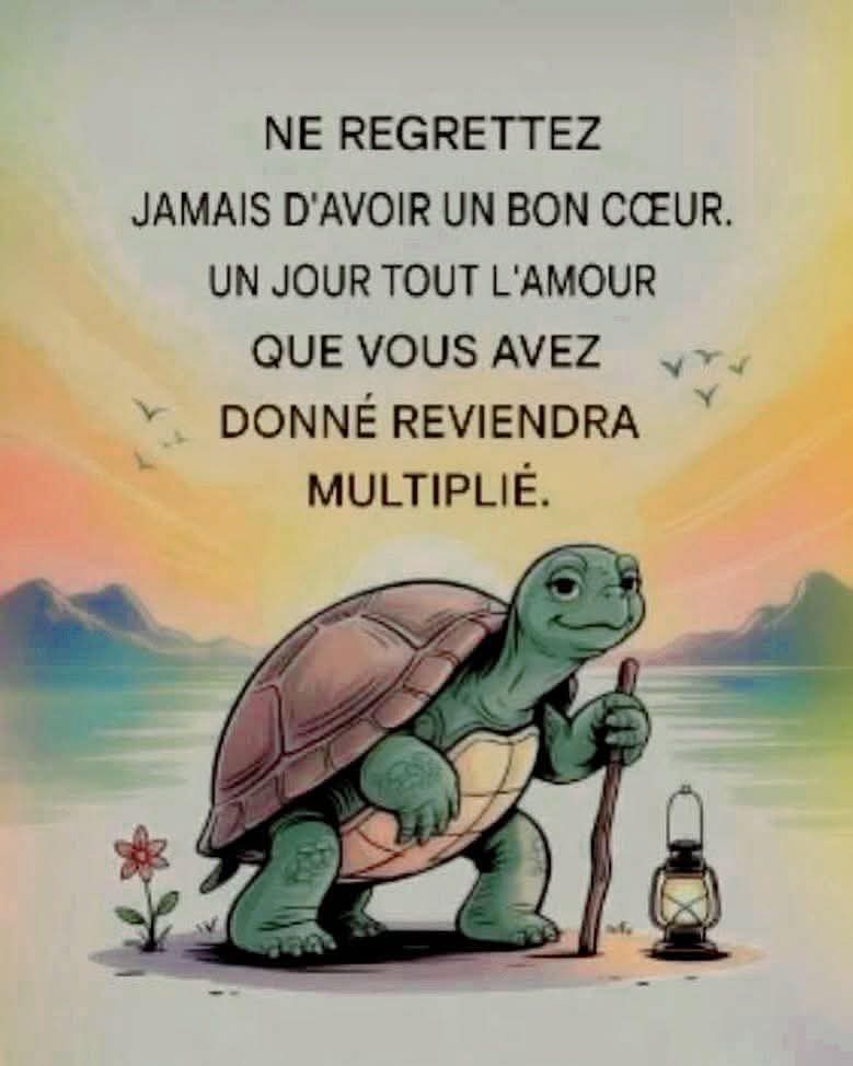 Ne regrettez jamais d’avoir bon coeur